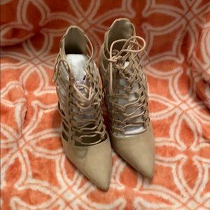 Sexy tie up nude heels!